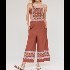 NWT Embroidered Wide-Leg Jumpsuit
Anthropologie